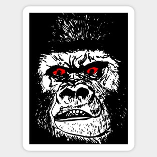 Scary White Gorilla Sticker